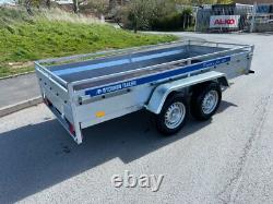 Car Trailer Cage 11ftx5ft Twin Axle 2700kg Braked Meshsides trailer 3,5m x 1,5m