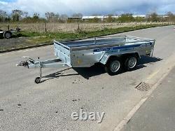 Car Trailer Cage 11ftx5ft Twin Axle 2700kg Braked Meshsides trailer 3,5m x 1,5m
