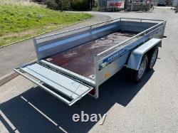 Car Trailer Cage 11ftx5ft Twin Axle 2700kg Braked Meshsides trailer 3,5m x 1,5m