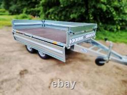 Car Trailer Flat Bed 261cm x 144cm Twin Axle 750kg
