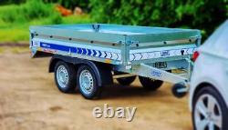 Car Trailer Flat Bed 261cm x 144cm Twin Axle 750kg