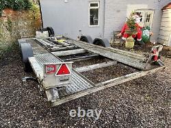 Car Trailer Transporter Low Entry Tilting Twin Axle Winch 3T Many New Parts