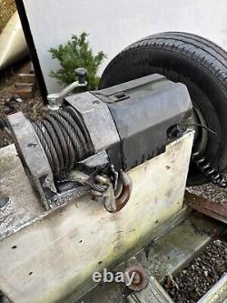 Car Trailer Transporter Low Entry Tilting Twin Axle Winch 3T Many New Parts