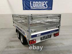Car Trailer Twin Axle 2,61 m x 1,38 m (8'7 x 4'6) 750 kg CAGED SIDES