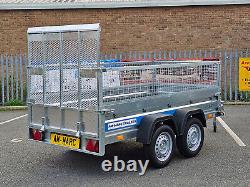 Car Trailer Twin Axle Mesh with Ramp 263 x 125cm 750kg