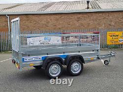 Car Trailer Twin Axle Mesh with Ramp 263 x 125cm 750kg