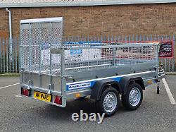 Car Trailer Twin Axle Mesh with Ramp 263 x 125cm 750kg