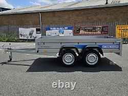 Car Trailer Twin Axle Mesh with Ramp 263 x 125cm 750kg