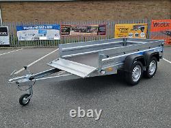 Car Trailer Twin Axle Mesh with Ramp 263 x 125cm 750kg