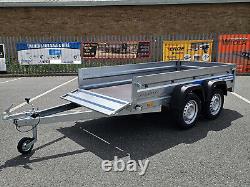 Car Trailer Twin Axle Mesh with Ramp 263 x 125cm 750kg