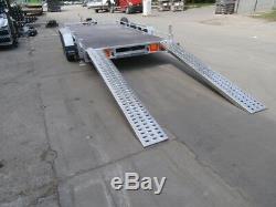 Car Transporter Trailer Flatbed 2700kg Twin Axle 13.1ft X 6.4ft