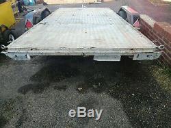Car Transporter Trailer Twin Axle Flatbed Trailer with Ramps