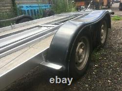 Car Transporter Trailer twin axle with winch, ramps, spare wheel