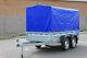 Car Trailer Solidus Twin Axle 263cm X 125cm 8.8ft X 4.2 750kg Blue Cover Canopy