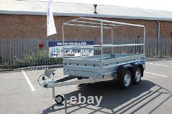 Car trailer SOLIDUS twin axle 263cm x 125cm 8.8FT x 4.2 750kg Cover 110cm Black