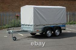 Car trailer SOLIDUS twin axle 263cm x 125cm 8.8FT x 4.2 750kg Cover 110cm Green