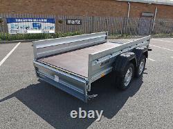 Car trailer Zaslaw 265 x 132cm Twin Axle 750kg Flat Cover 8'8 x 4'4ft