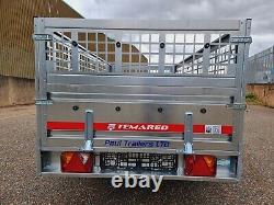 Car trailer twin axle 8'7 x 4'1 TEMARED PRO 263cm x 125cm mesh 40cm 750kg