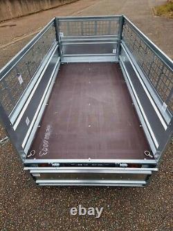 Car trailer twin axle 8'7 x 4'1 TEMARED PRO 263cm x 125cm mesh 40cm 750kg