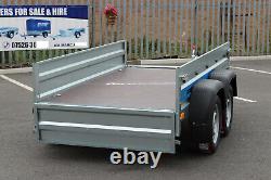 Car trailer twin axle 8.8 x 4.2FT Faro SOLIDUS 263cm x 125cm mesh 40cm 750kg