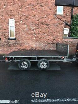 Car trailer twin axle, Flat Bed