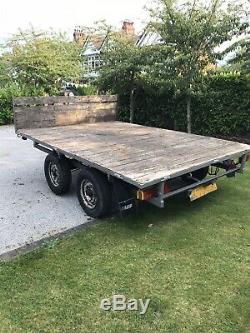 Car trailer twin axle, Flat Bed