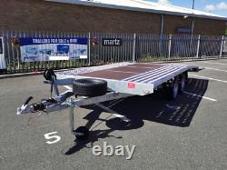 Car transporter JUPITER 4.5m x 2.1m Twin Axle 14.9x6.10ft Beavertail GVW 2700kg