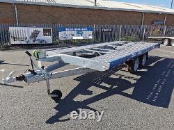 Car transporter MARS 4.5 x 2m Twin Axle 14.9 x 6.7ft Flat Bed GVW 2700kg