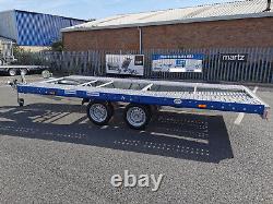 Car transporter MARS 4.5 x 2m Twin Axle 14.9 x 6.7ft Flat Bed GVW 2700kg