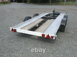 Car transporter trailer 16' twin axle with winch and ramps and spare wheel