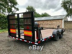 Car transporter trailer/Plant trailer, Braked, Twin axle, Winch, 3000kg