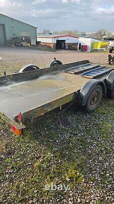 Car transporter trailer. Twin Axle braked