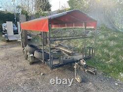 Car transporter trailer With Cover Twin Axle With Tyre Rack And Winch