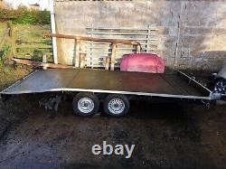 Car transporter trailer beavertail twin axle