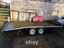 Car transporter trailer beavertail twin axle