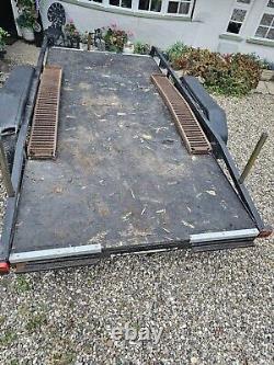 Car transporter twin axle trailer