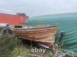 Clinker with Yanmar 2qm20 inboard engine and twin axle trailer