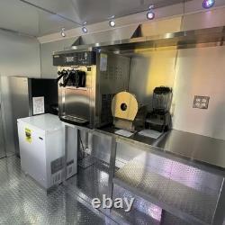 Colorful Ice Cream Food Trailer Twin Axle Mobile Drink Catering Unit