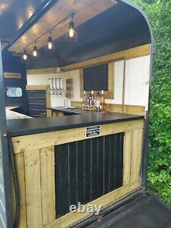 Converted Horse Trailer Mobile Bar Prosecco Gin Event Show Wedding Garden Party