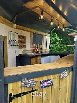 Converted Horse Trailer Mobile Bar Prosecco Gin Event Show Wedding Garden Party