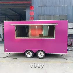 Custom Large Twin Axle Pink Mobile Catering Trailer Dual Serving Hatches
