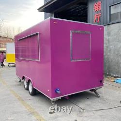 Custom Large Twin Axle Pink Mobile Catering Trailer Dual Serving Hatches