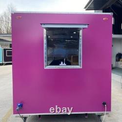 Custom Large Twin Axle Pink Mobile Catering Trailer Dual Serving Hatches