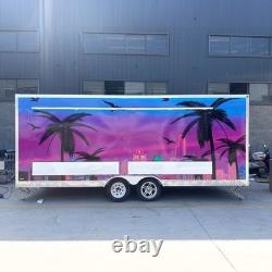 Custom Neon Gradient Catering Trailer Twin Axle Street Food Unit Custom Neon Gradient Catering Trailer Twin Axle Street Food Unit