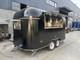 Custom Twin Axle Black Retro Catering Trailer Rounded Body Large Serving Hatch