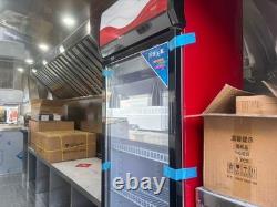 Custom Twin Axle Catering Trailer Mirror Finish Stainless Steel Serving Hatch