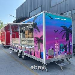 Custom Twin Axle Catering Trailer Stainless Steel Kitchen Large Serving Hatch