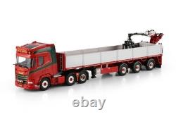 DAF XF SH 6x2 twin steer brick trailer 3 axle JP de Bruijn WSI truck models