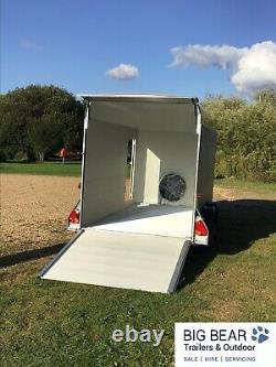 Debon C500 XL Box trailer Full width rear ramp/barn door, side door IN STOCK