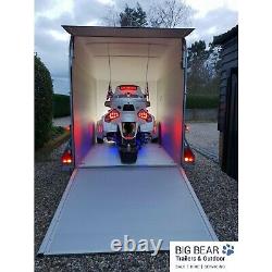 Debon C500 XL Box trailer Full width rear ramp/barn door, side door IN STOCK